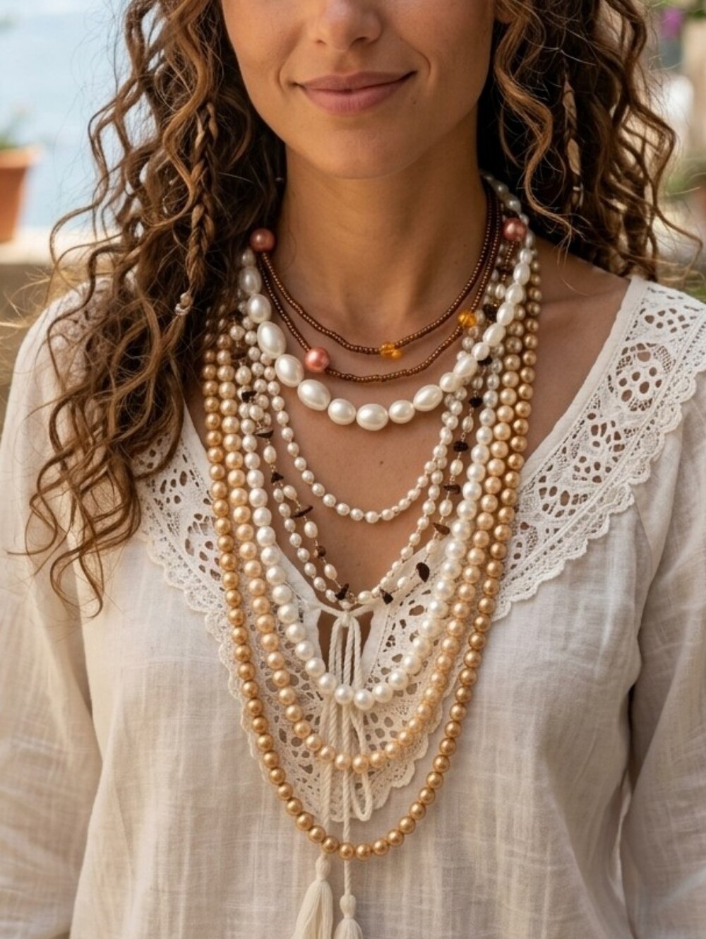 Vintage & New Pearls & Seed Beads Multi-Strand Necklace Lot
